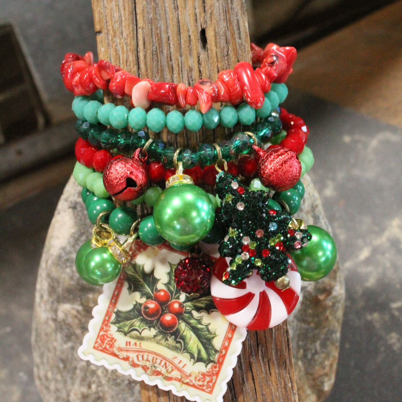 Old Fashioned Campfire Christmas Charm'd Bracelet Set