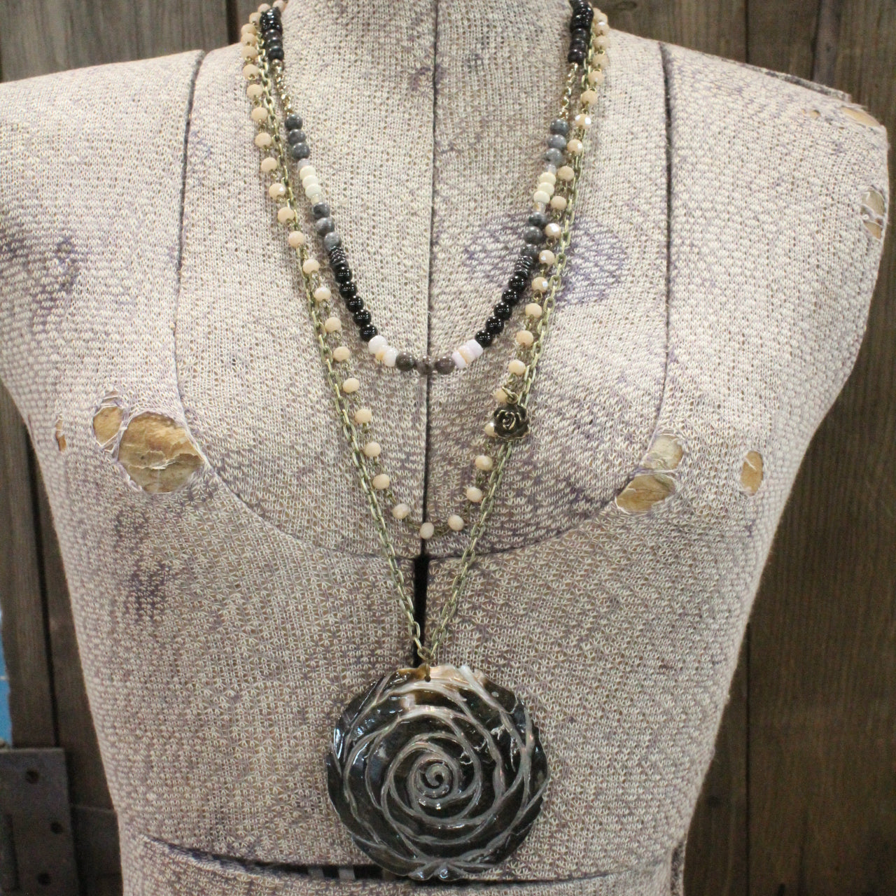 Just Give Her Roses Layered Necklace
