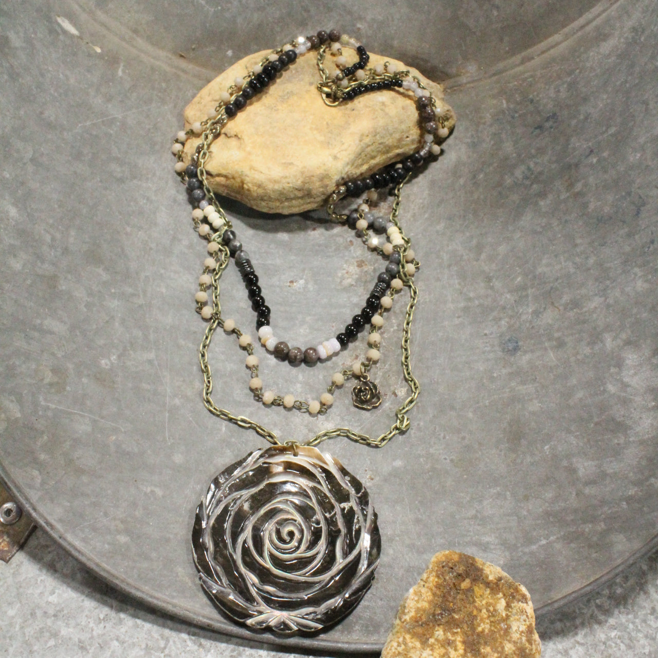 Just Give Her Roses Layered Necklace