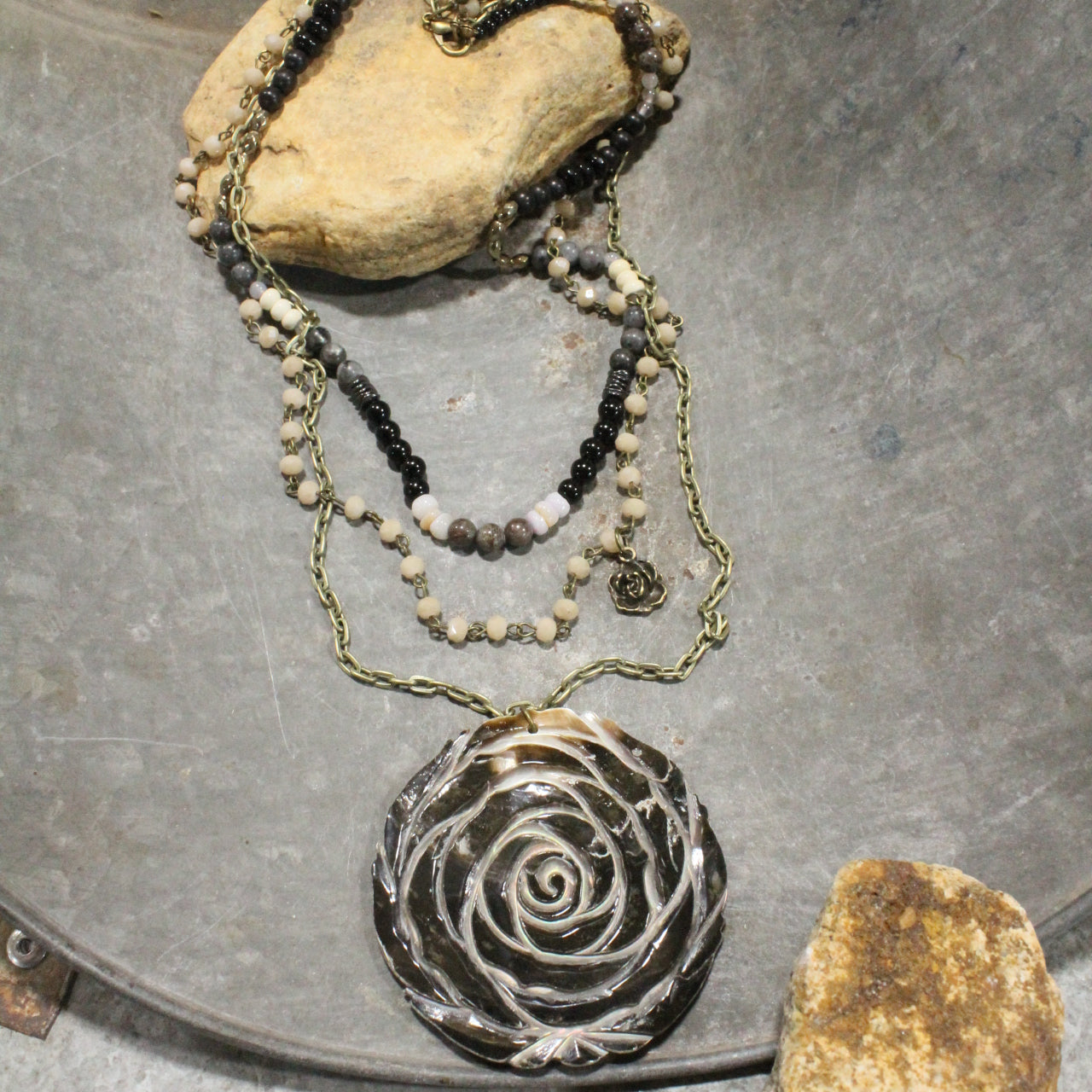Just Give Her Roses Layered Necklace