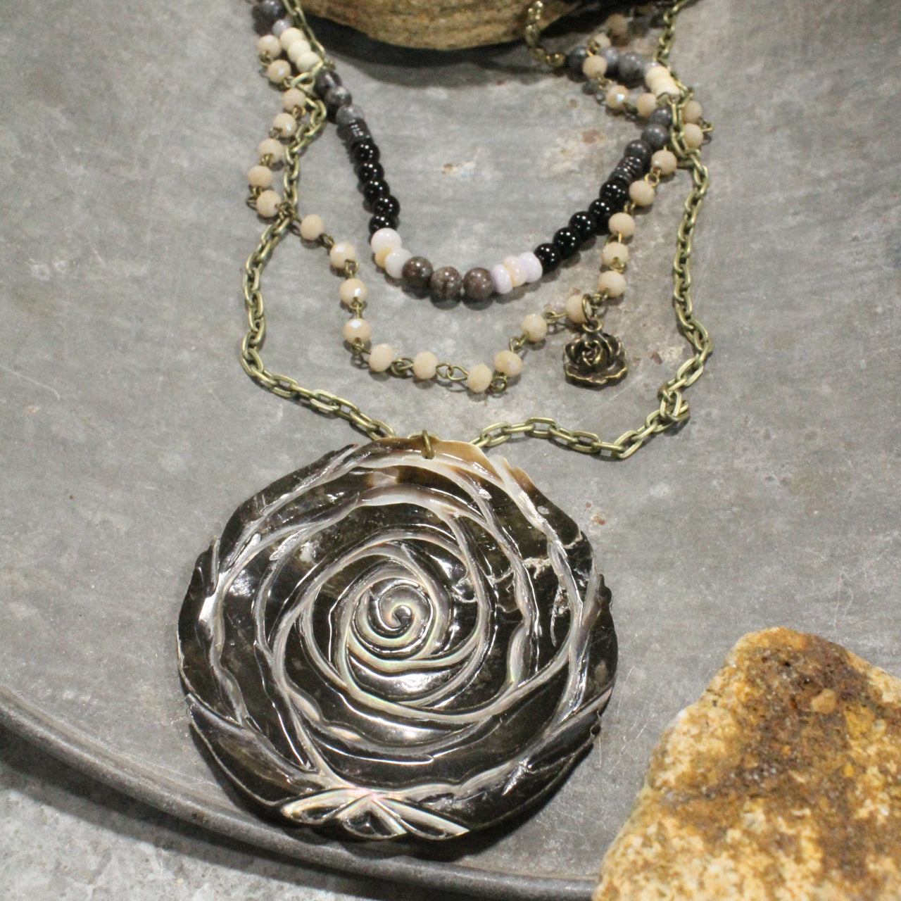 Just Give Her Roses Layered Necklace