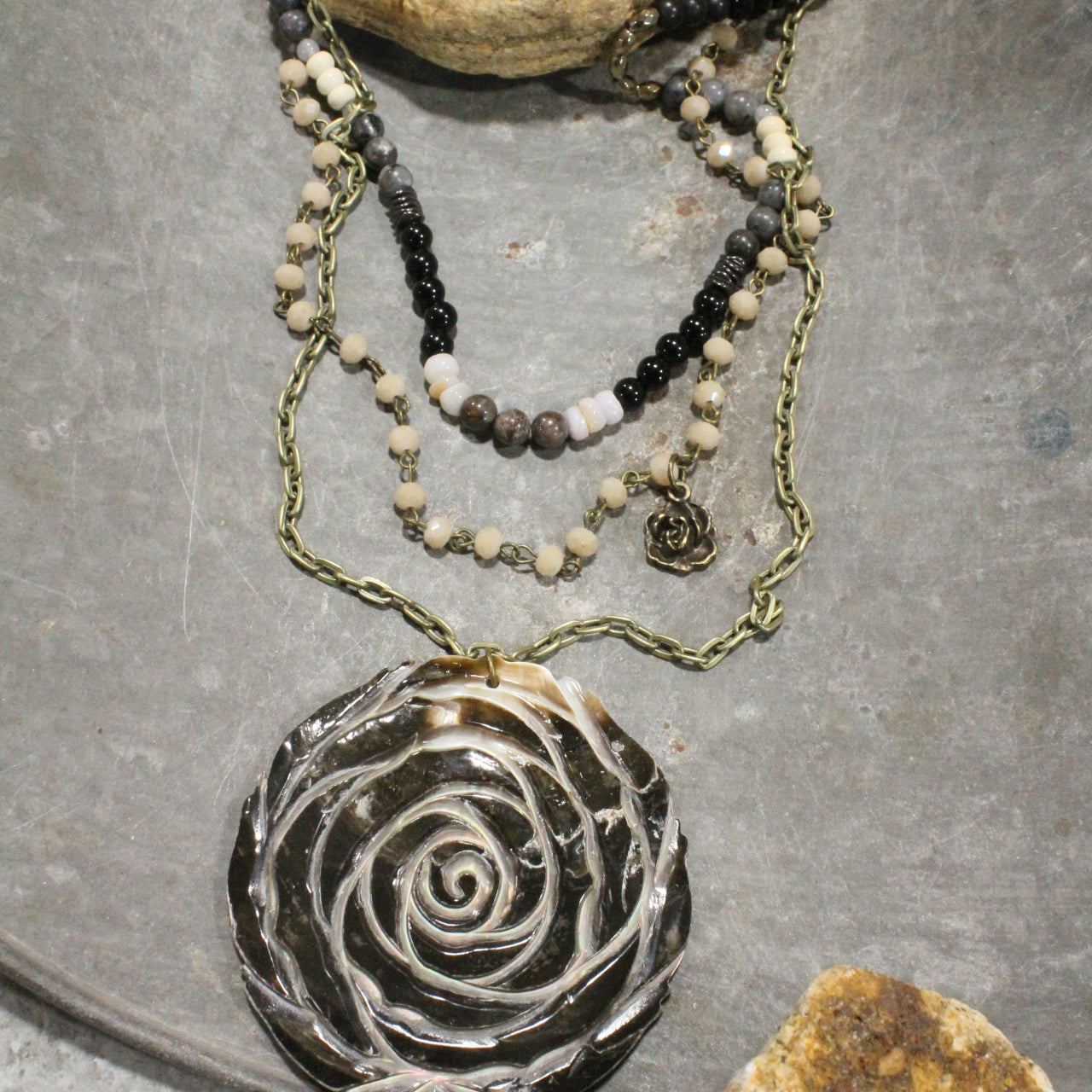 Just Give Her Roses Layered Necklace