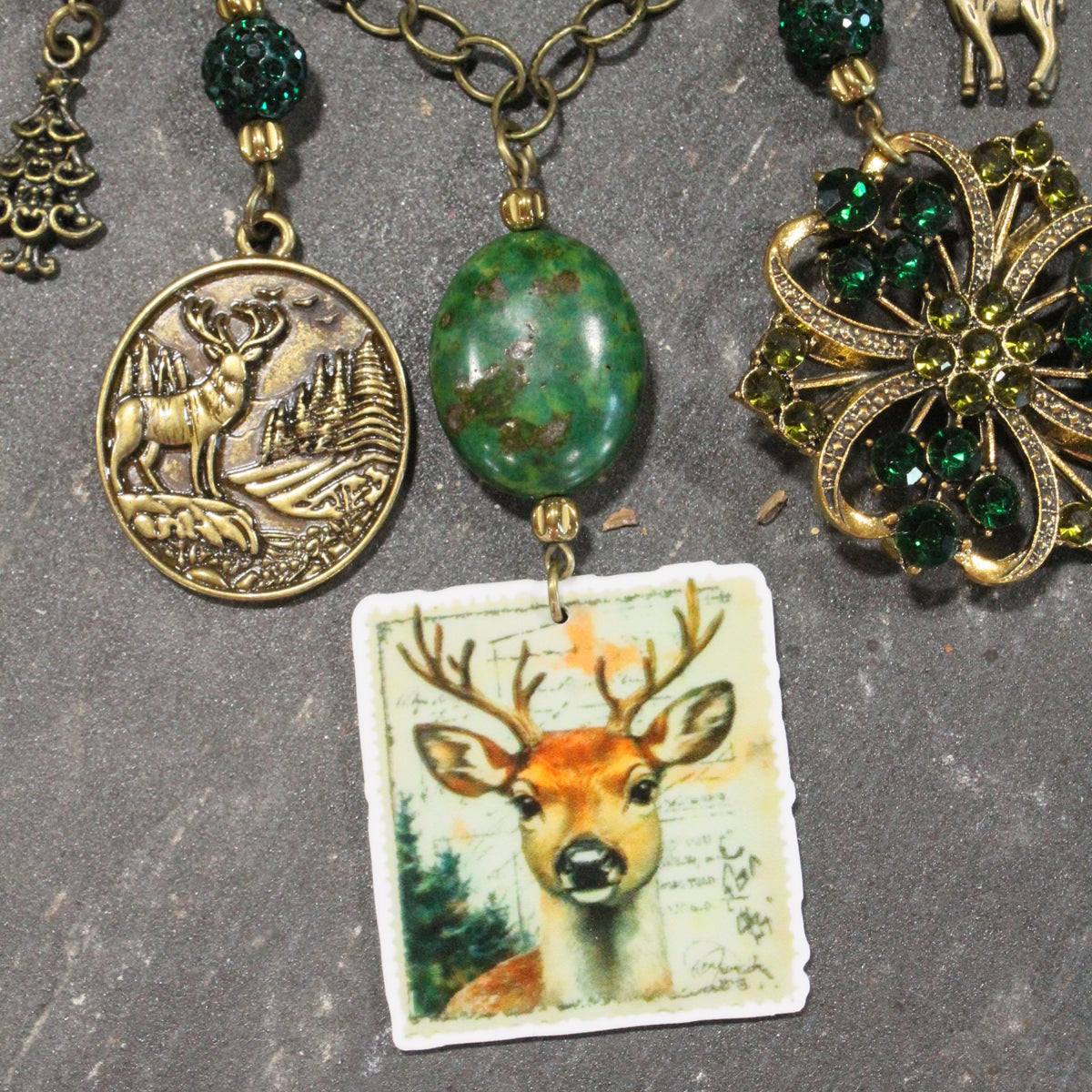 Reindeer Calling Charm'd Necklace