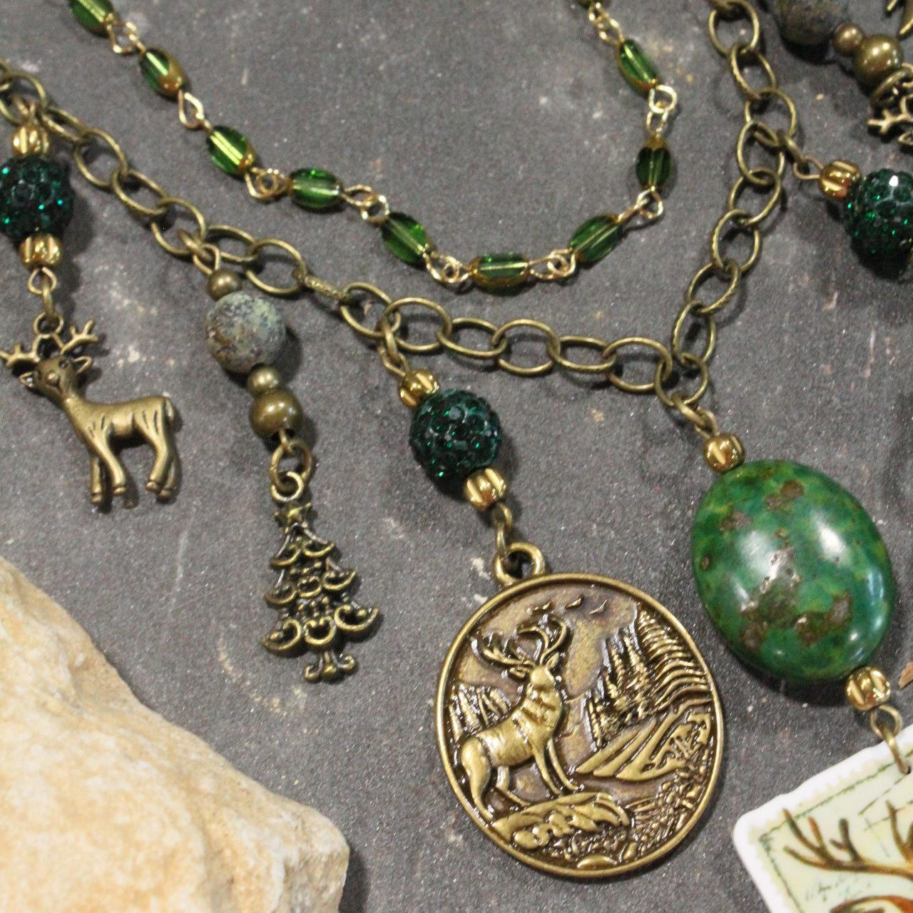 Reindeer Calling Charm'd Necklace