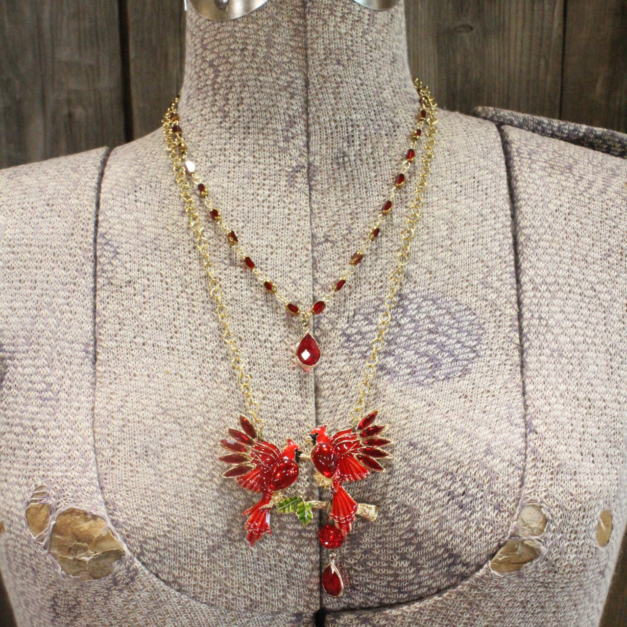 Golden Branch Visitors Layered Necklace