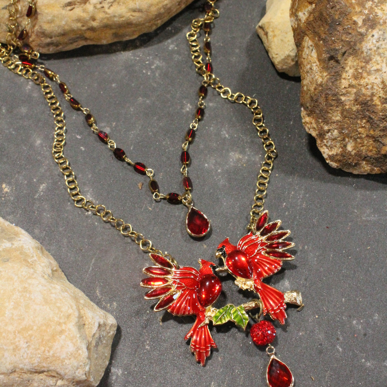 Golden Branch Visitors Layered Necklace