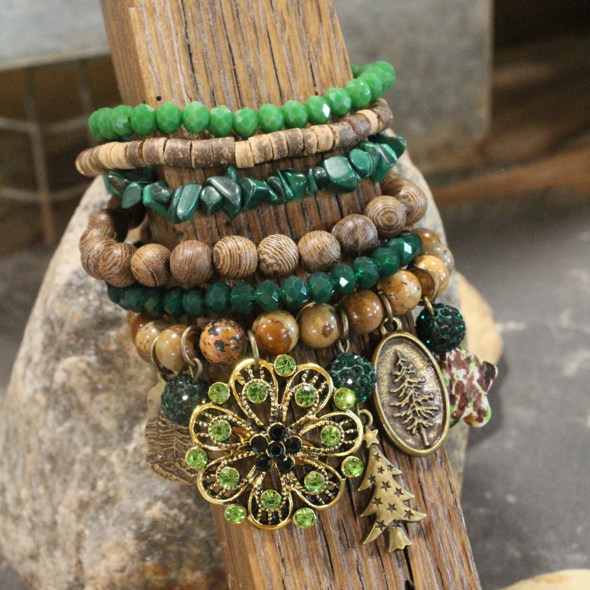 Reindeer Calling Charm'd Bracelet Set