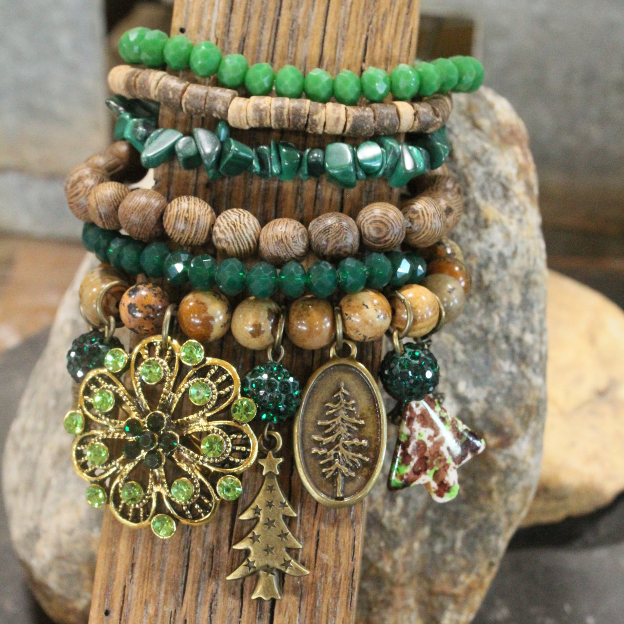 Reindeer Calling Charm'd Bracelet Set