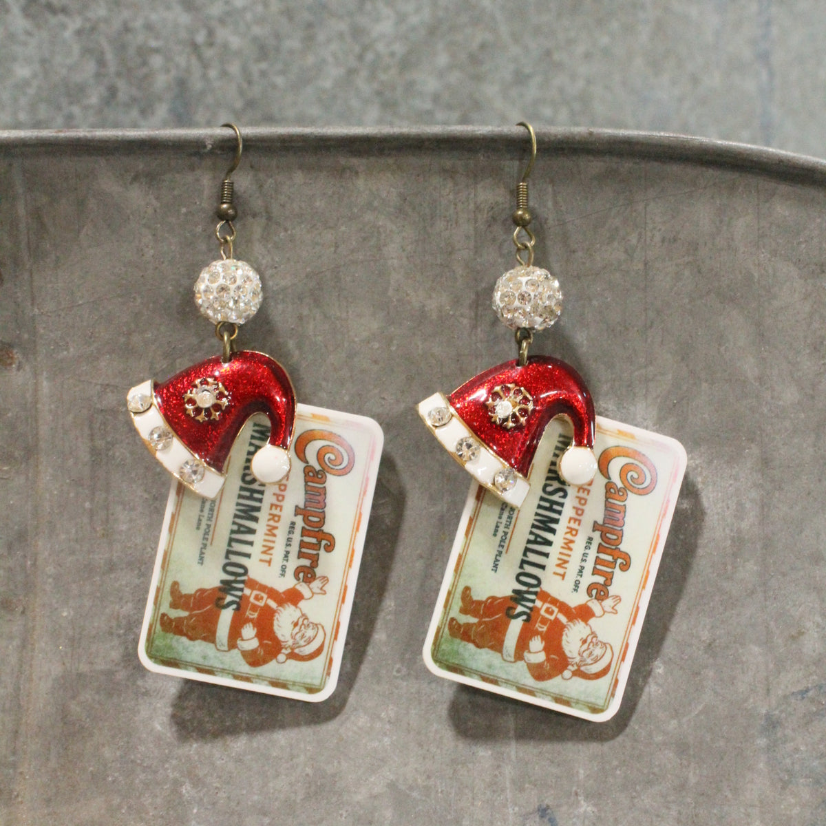 Peppermint Marshmallows Dangle Earrings