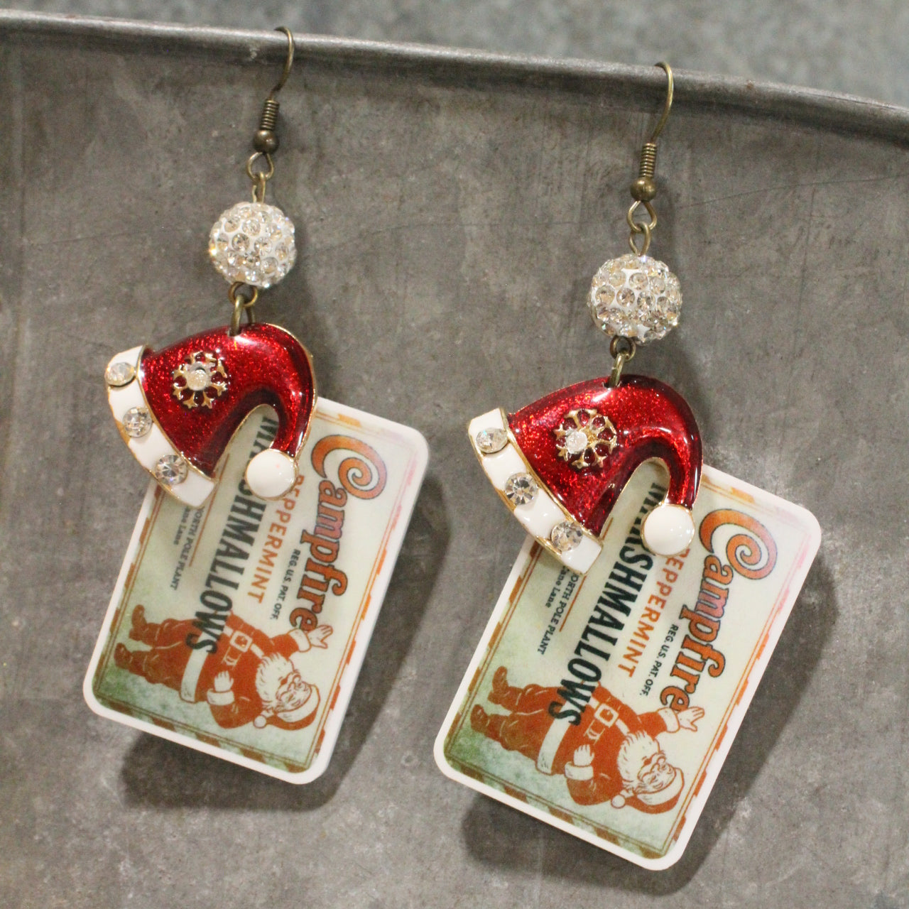 Peppermint Marshmallows Dangle Earrings