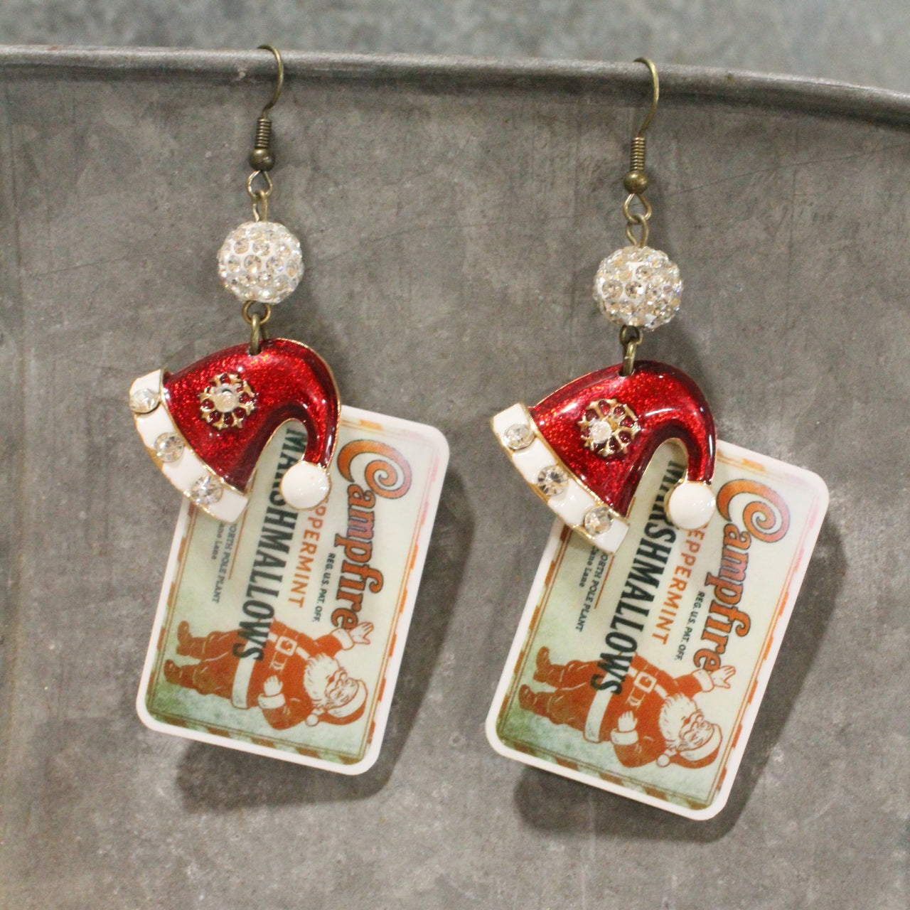 Peppermint Marshmallows Dangle Earrings