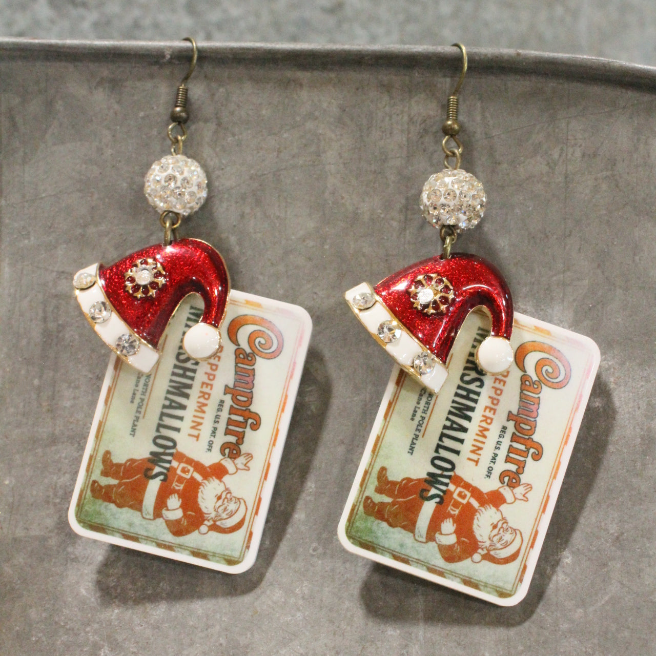 Peppermint Marshmallows Dangle Earrings