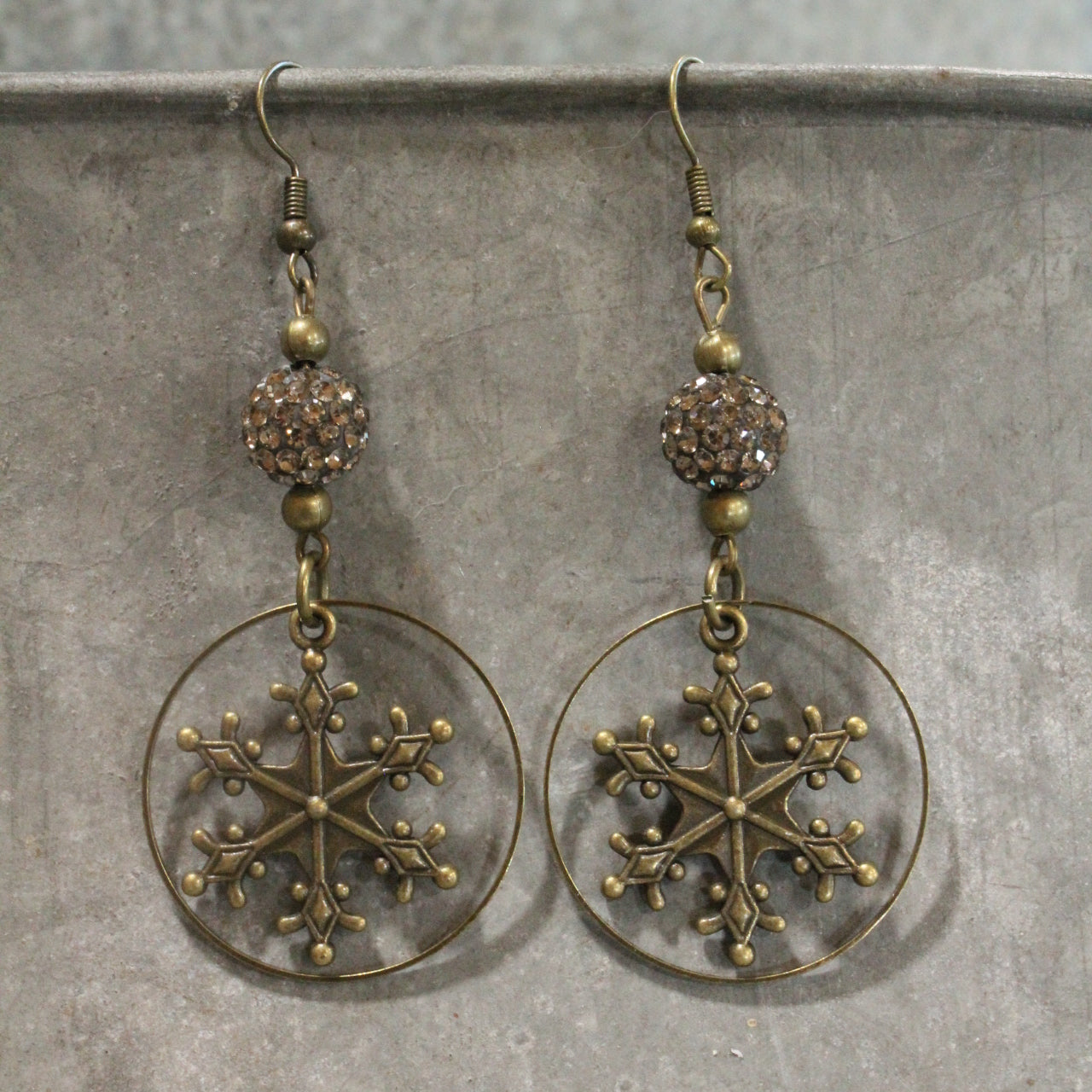 Dazzled With Snowflake Dangle Earrings