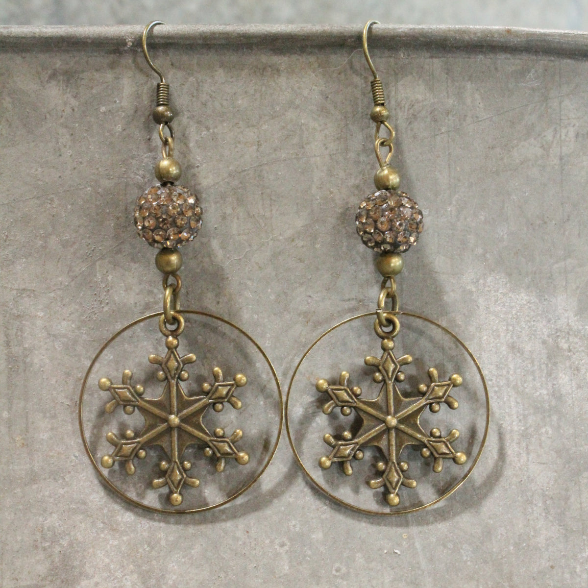 Dazzled With Snowflake Dangle Earrings