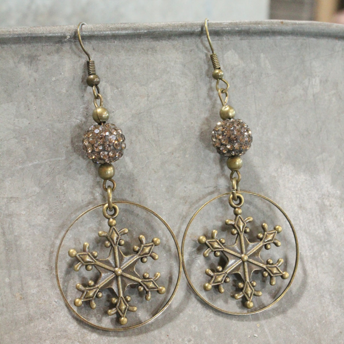 Dazzled With Snowflake Dangle Earrings