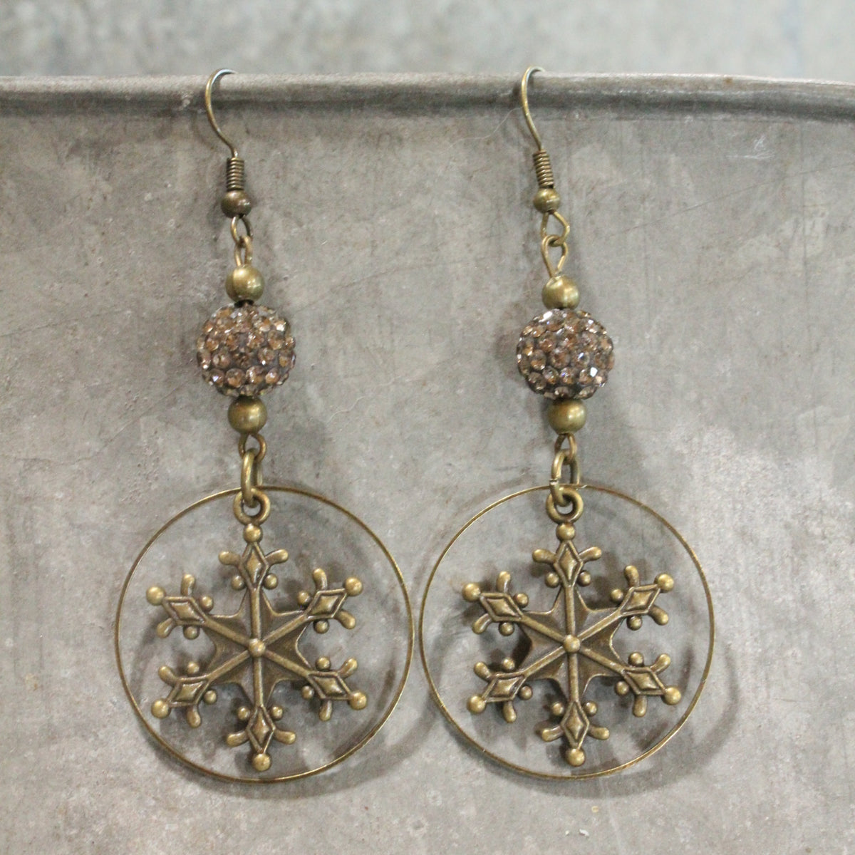 Dazzled With Snowflake Dangle Earrings