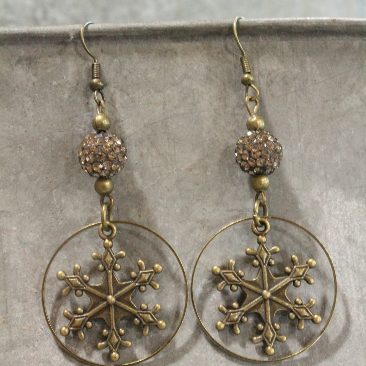 Dazzled With Snowflake Dangle Earrings