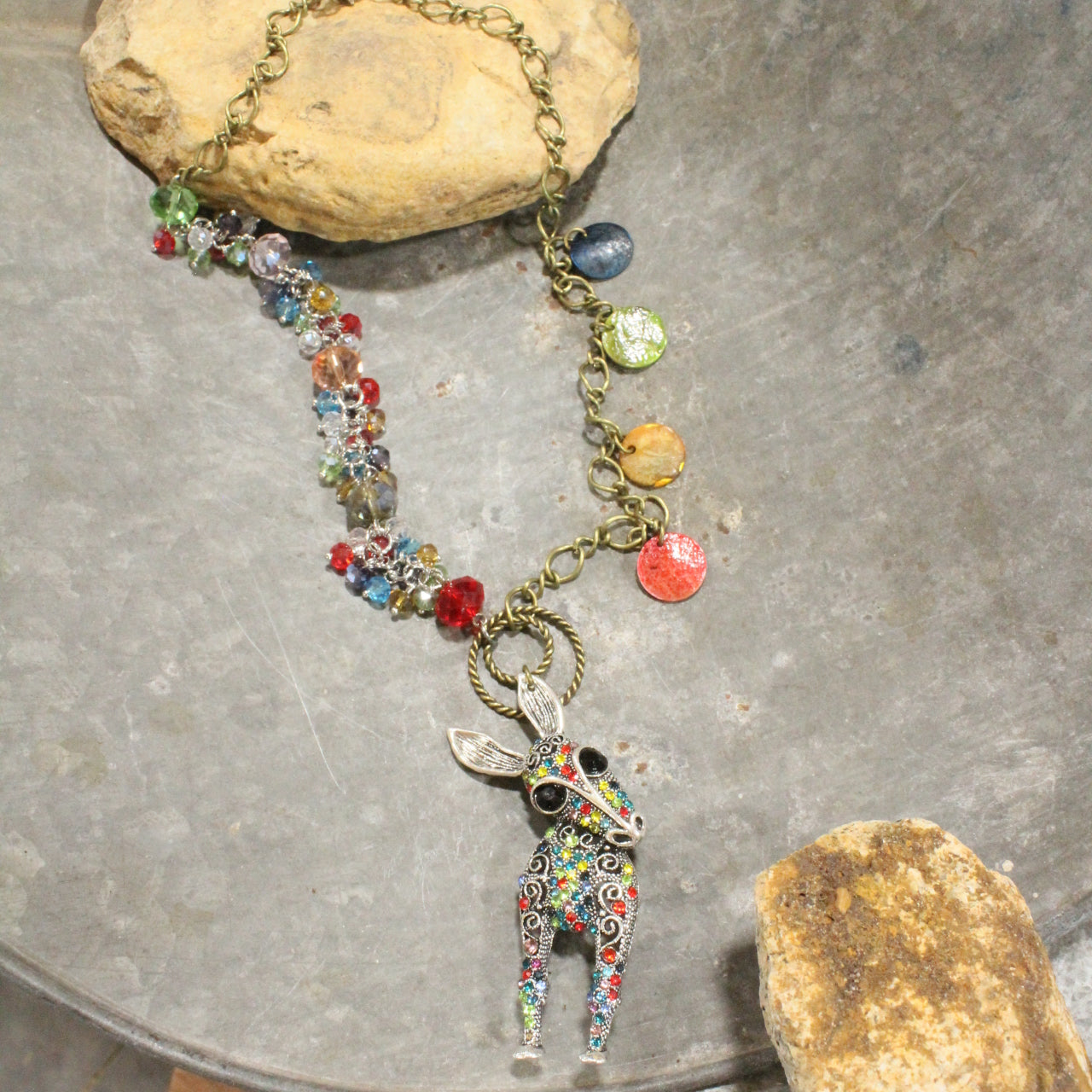 Fiesta Donkey Charmer Dangle Necklace
