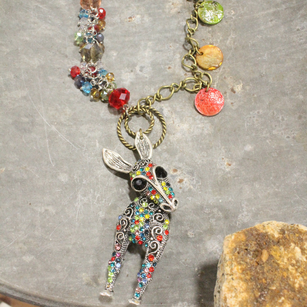 Fiesta Donkey Charmer Dangle Necklace