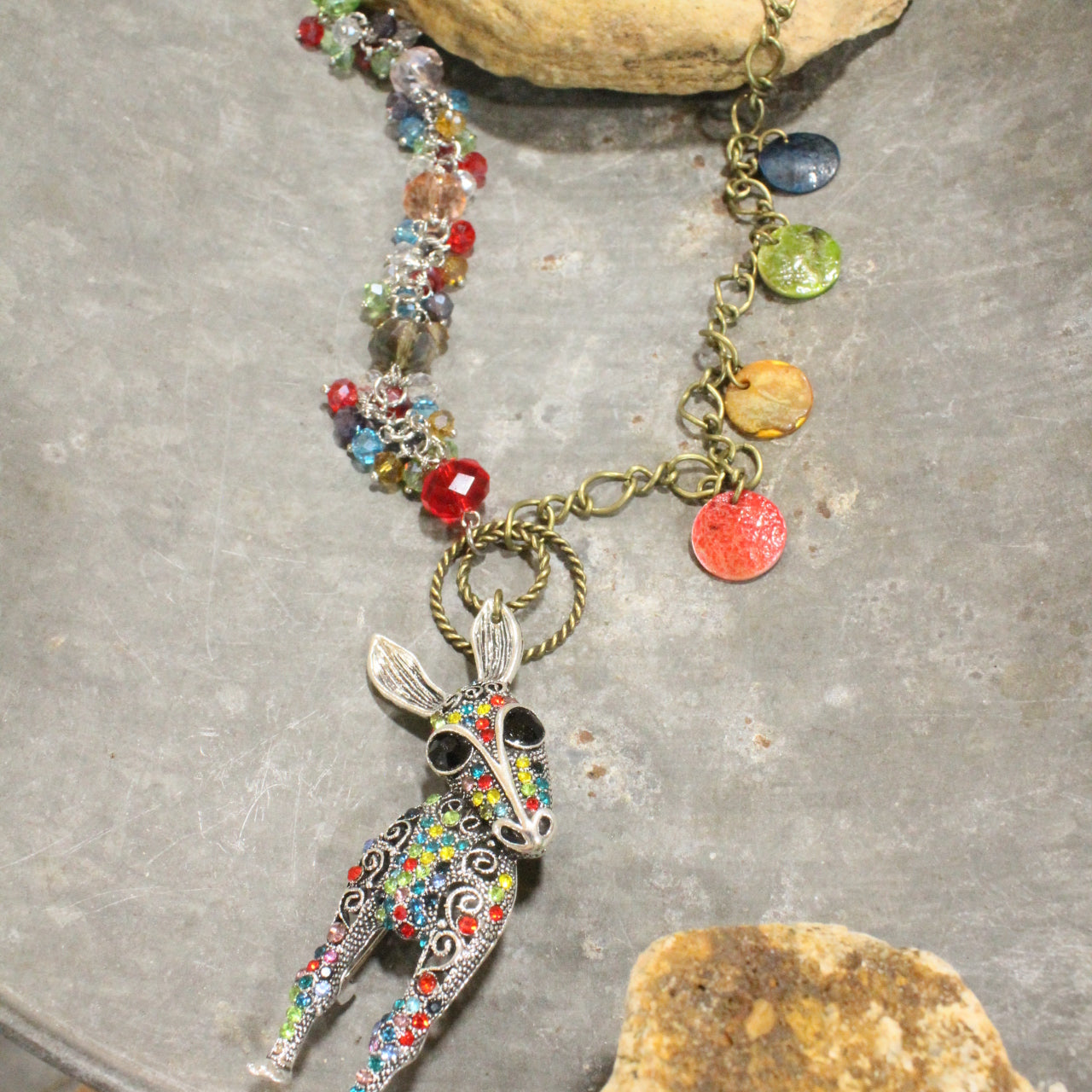 Fiesta Donkey Charmer Dangle Necklace