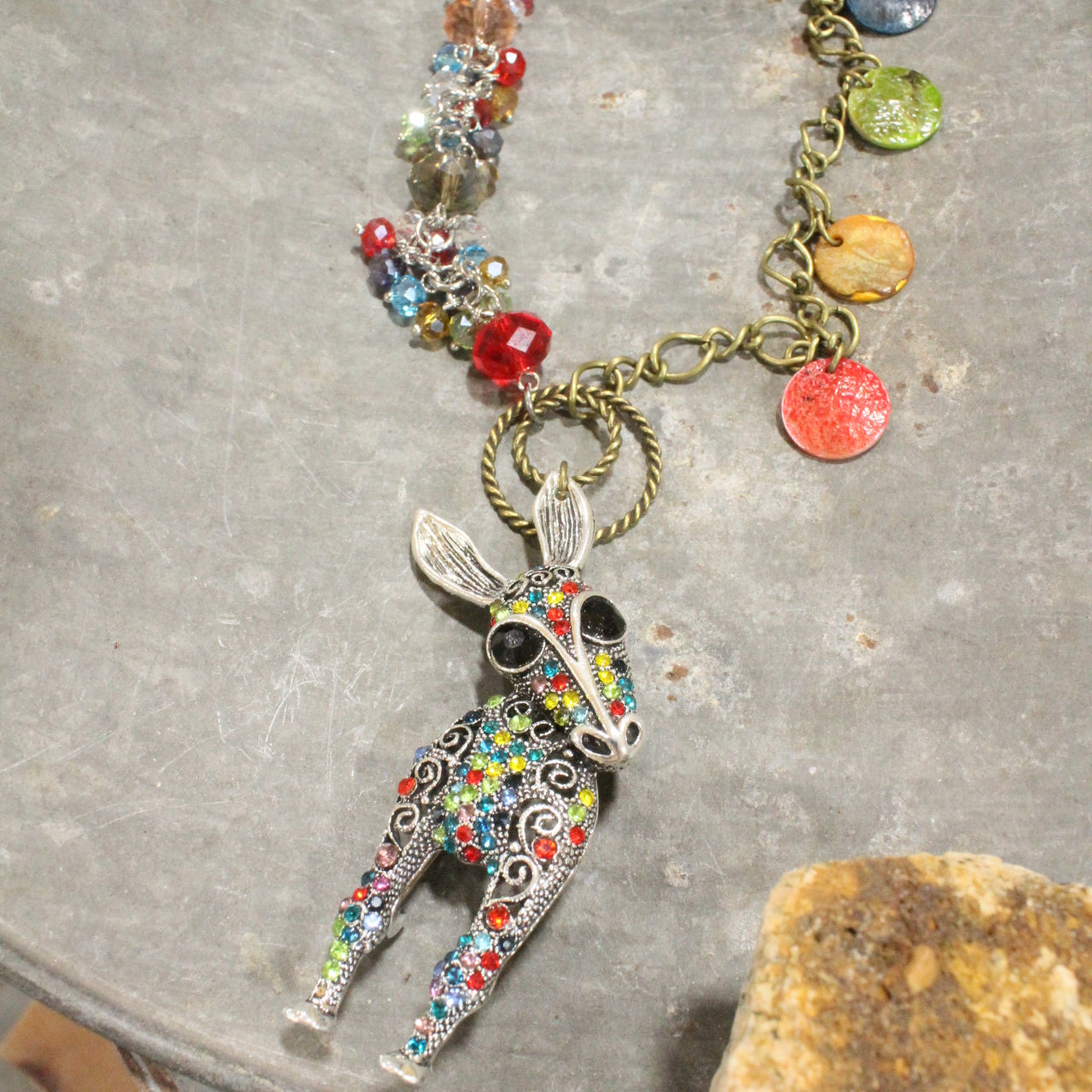 Fiesta Donkey Charmer Dangle Necklace