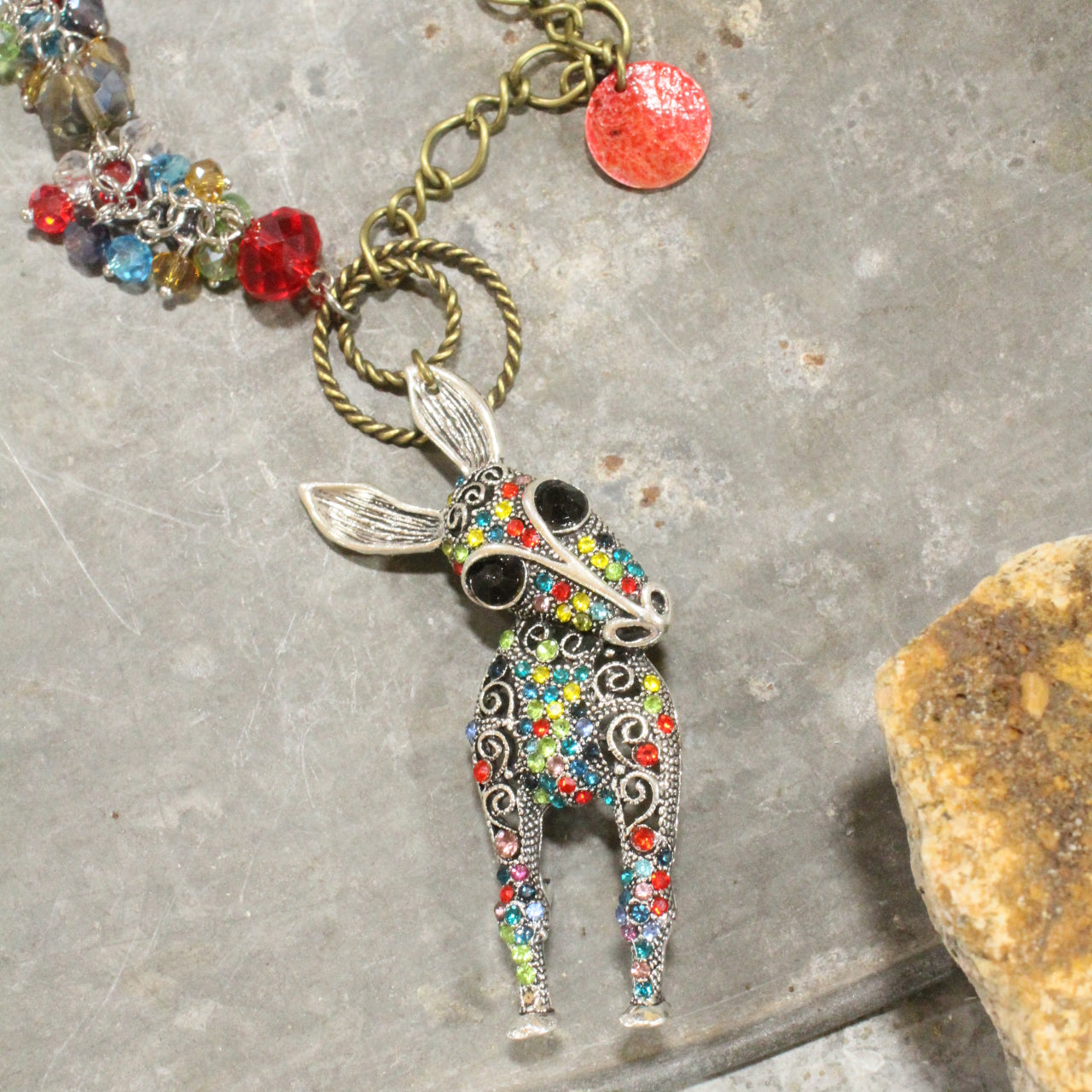 Fiesta Donkey Charmer Dangle Necklace