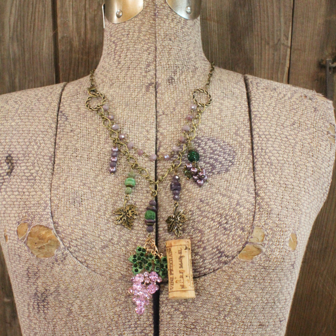 Grapes Make Wine & Summer Time Dangle Necklace