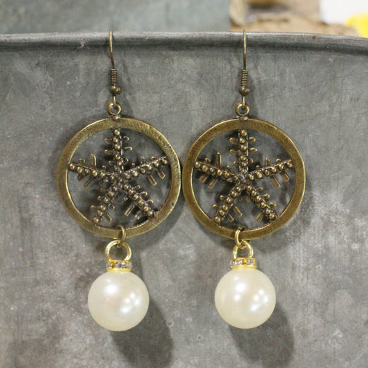 Snowflakes Falling In A Winter Wonderland Dangle Earrings