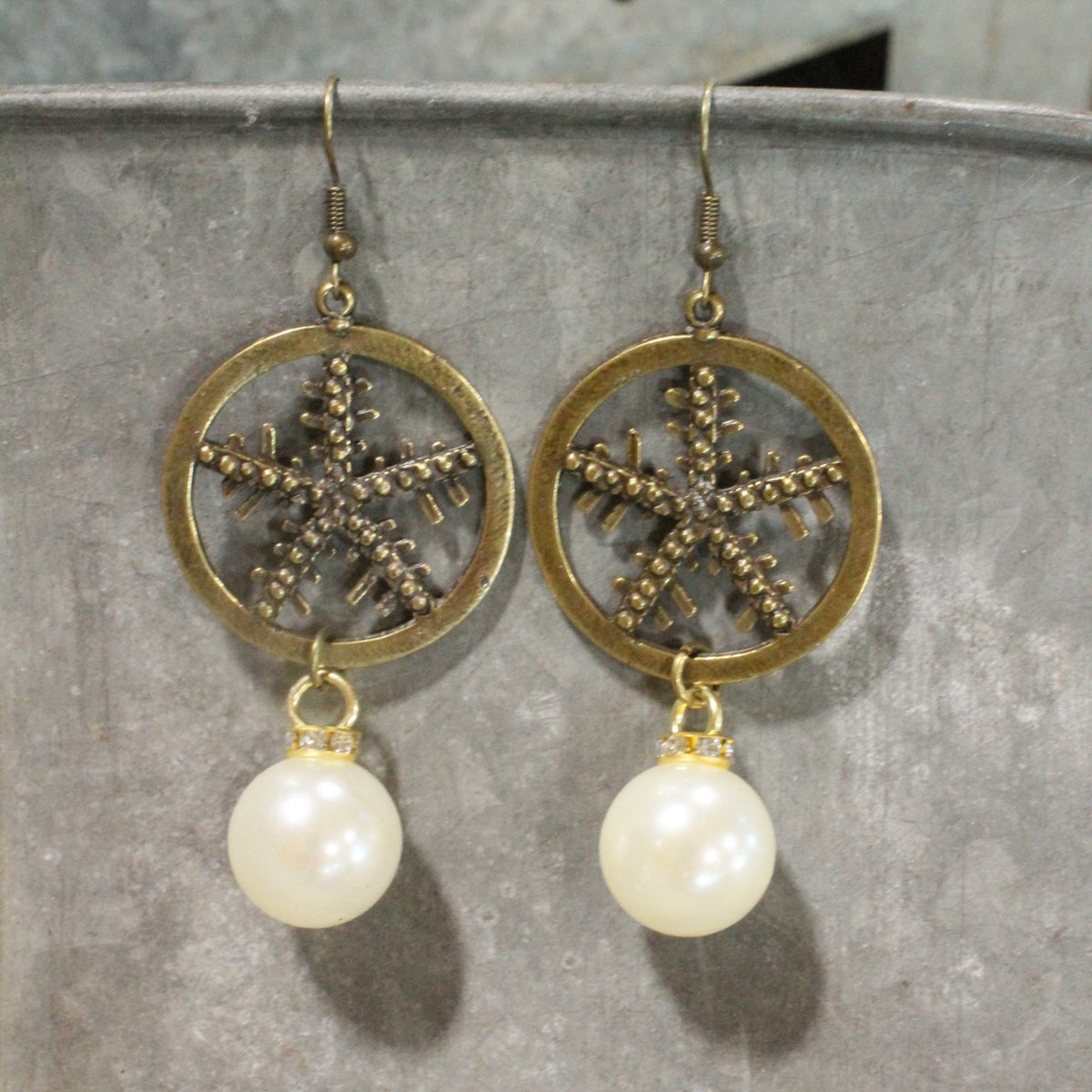 Snowflakes Falling In A Winter Wonderland Dangle Earrings