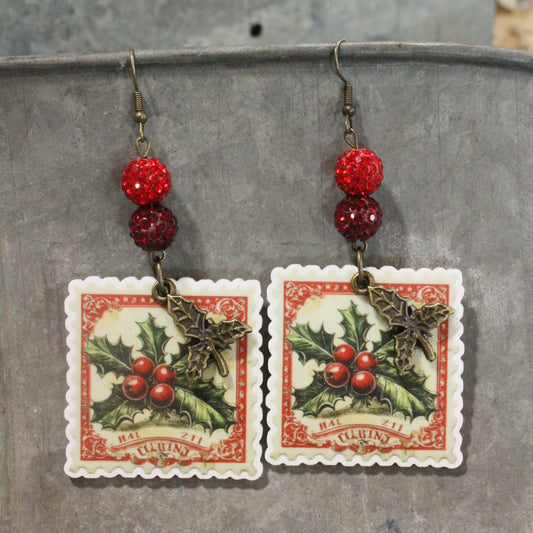 Just A Season To Be Holly Jolly Dangle Earrings