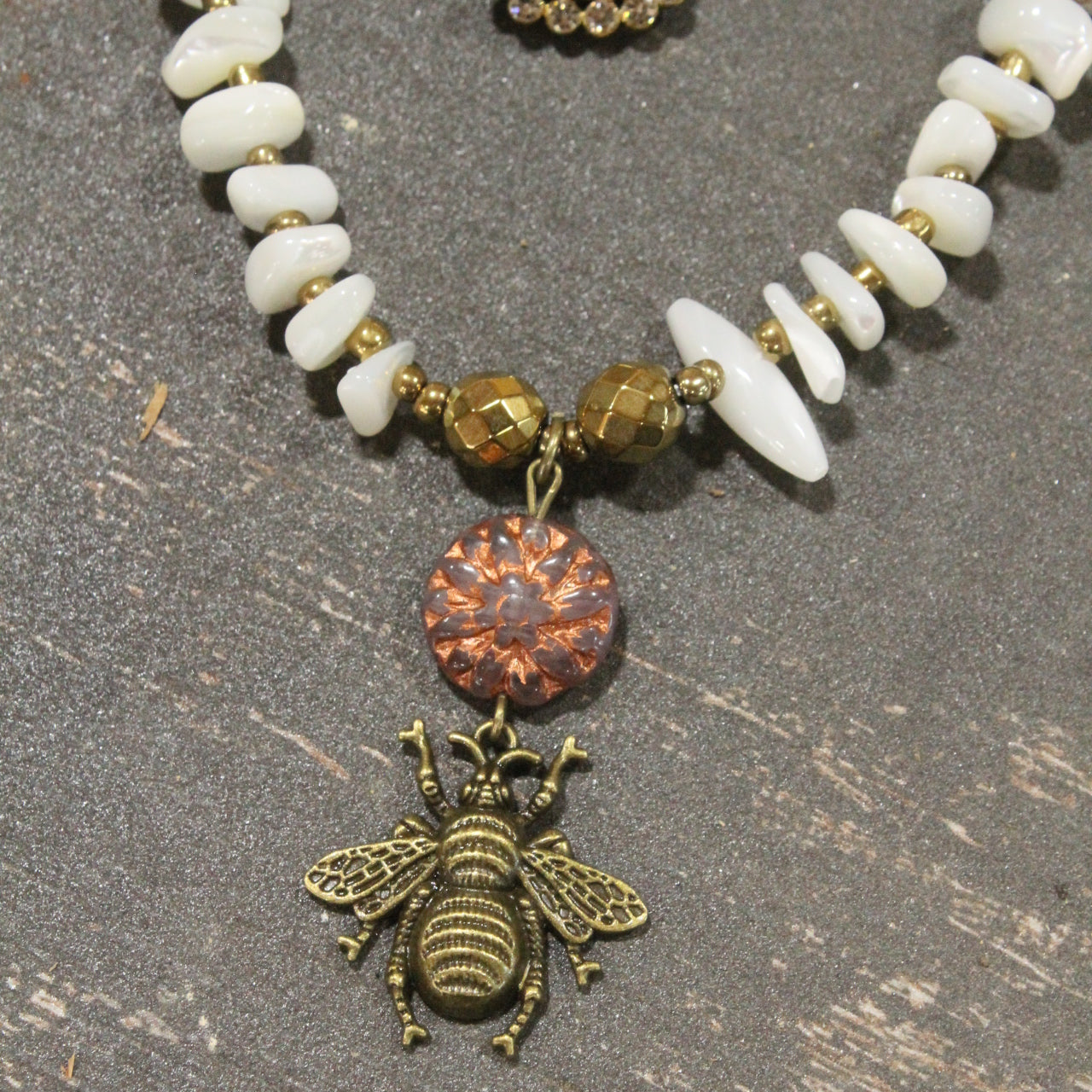 Buzzing Along Blush Layered Necklace