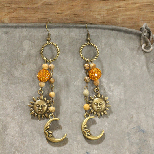 Celestial Bling Dangle Drop Earrings
