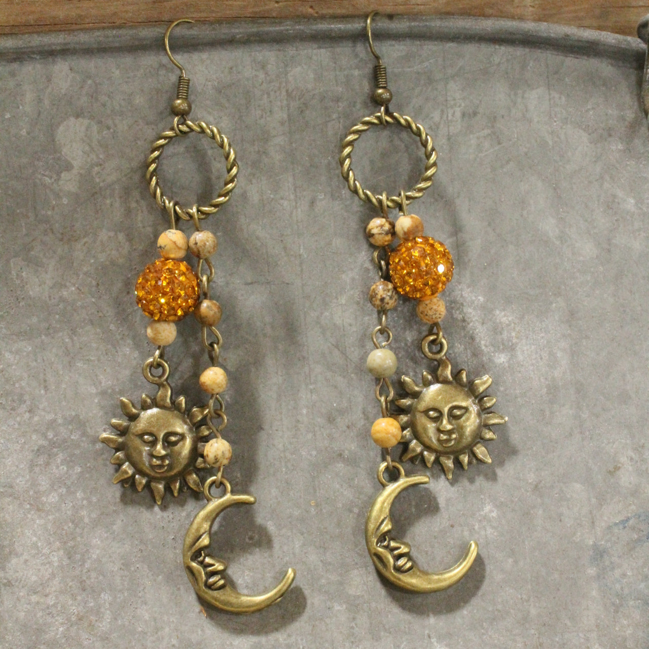 Celestial Bling Dangle Drop Earrings