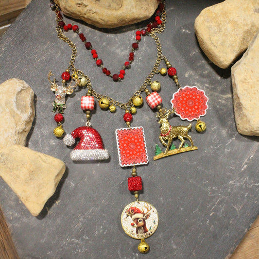 Red Bandana Rudy Charm'd Necklace