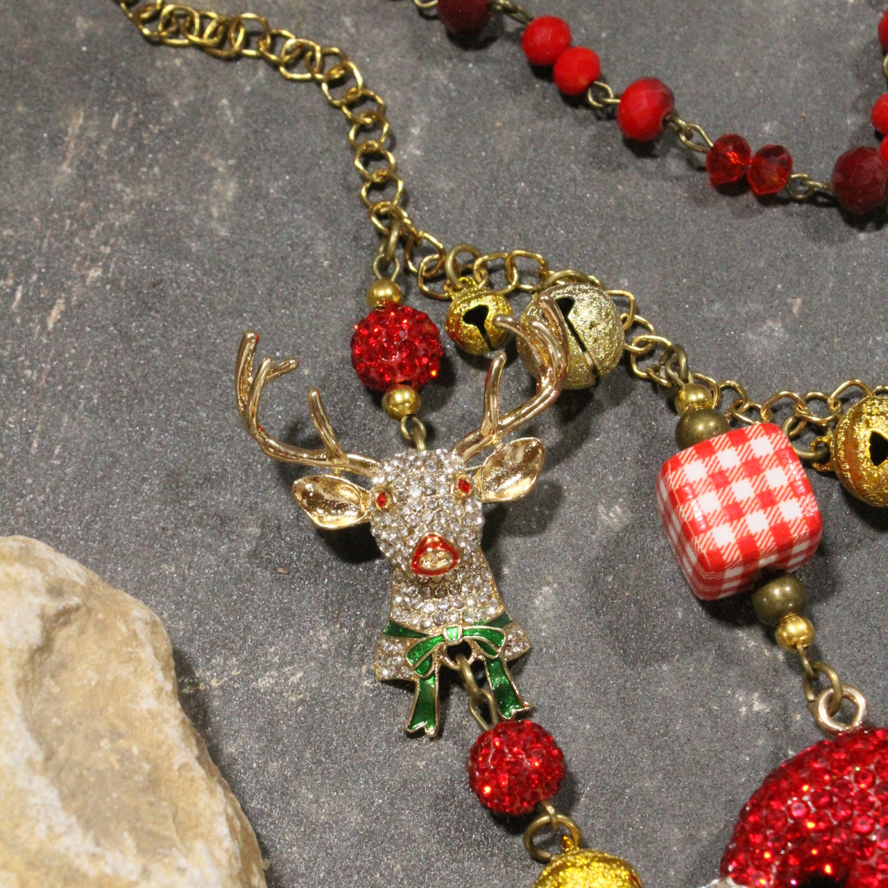 Red Bandana Rudy Charm'd Necklace