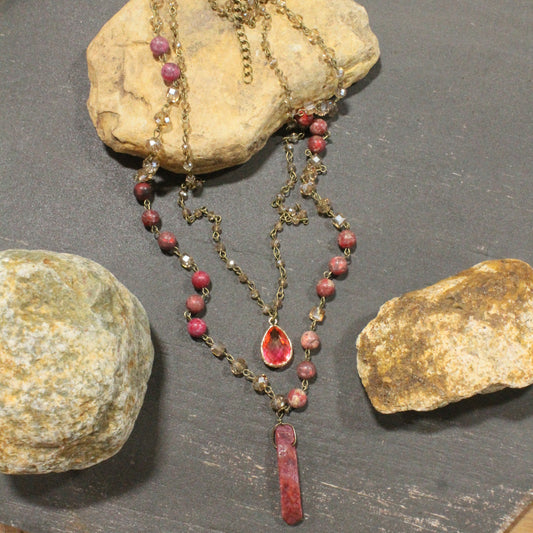 Best In Show Cherry Stone Layered Necklace