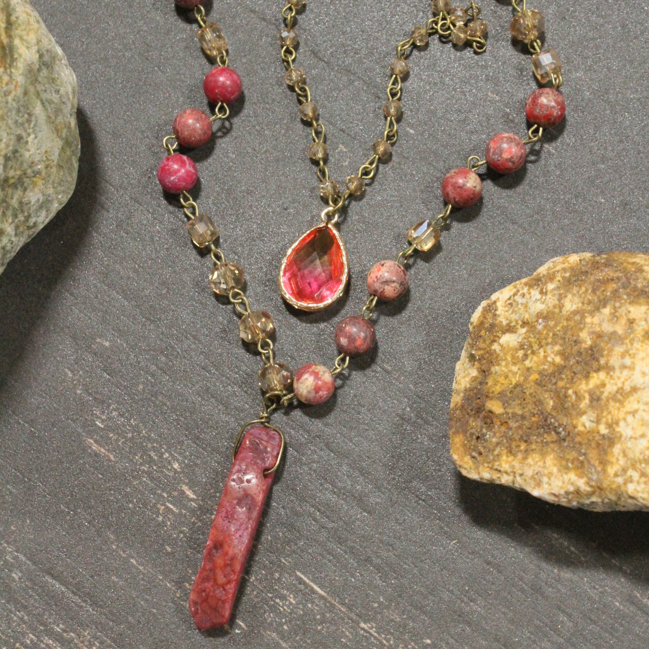 Best In Show Cherry Stone Layered Necklace