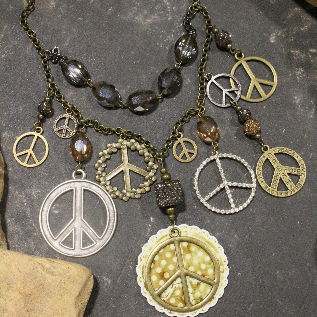 Peace & Polka Dots Charm'd Necklace