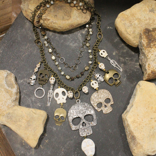 Down Under Skull Charm'd Necklace
