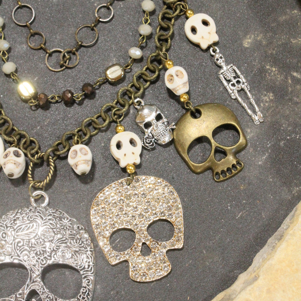 Down Under Skull Charm'd Necklace