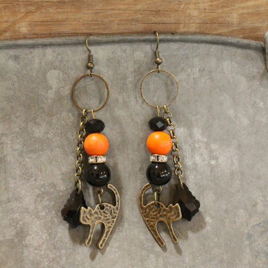 Here Kitty Kitty Dangle Drop Earrings
