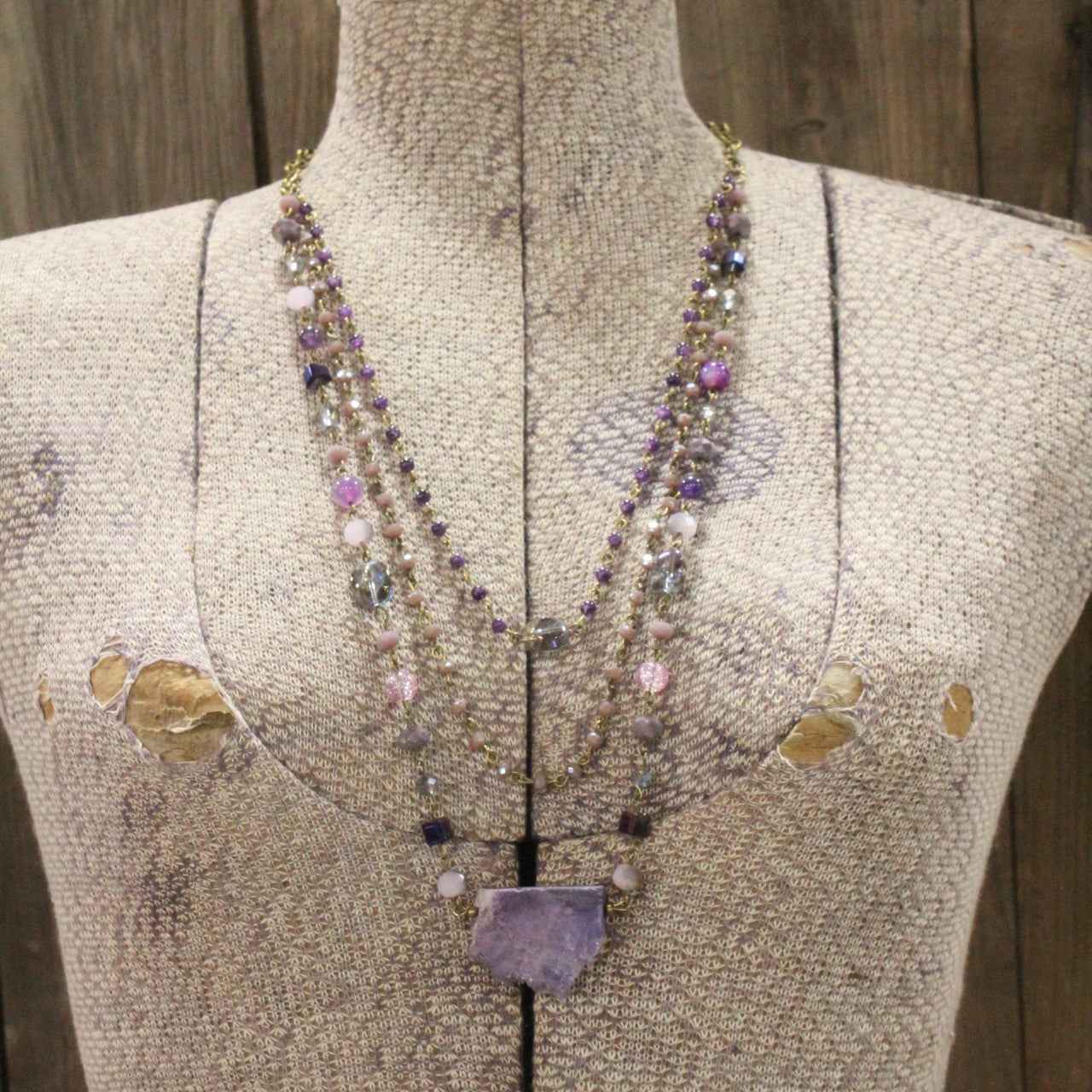 Best In Show Plum Stone Layered Necklace