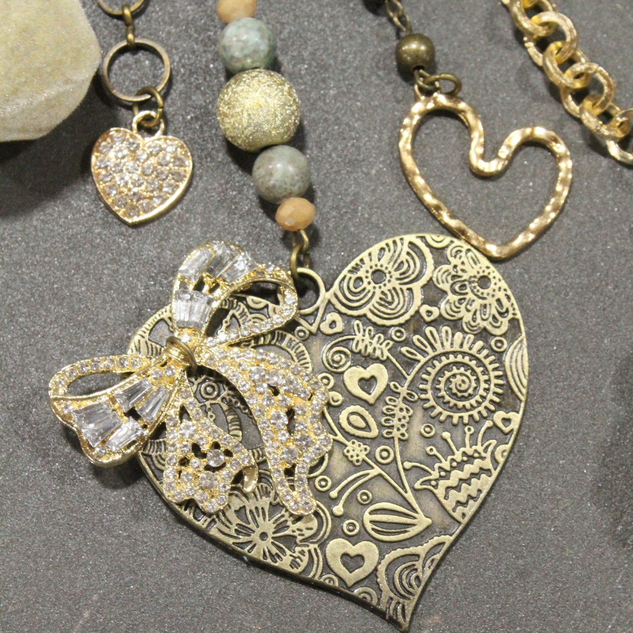 Don't Go Breaking My Heart Charm'd Necklace