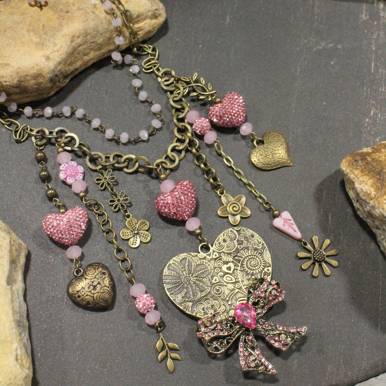 Beating Heart Charm'd Necklace