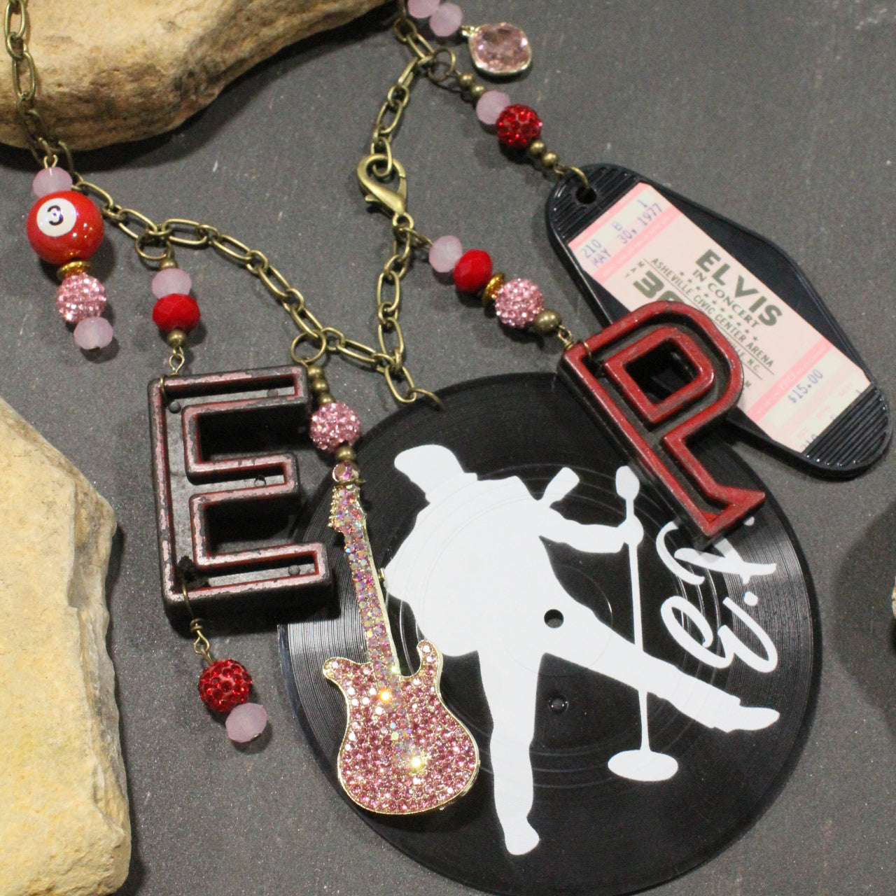 Elvis Presley Rock N Roll Charm'd Necklace