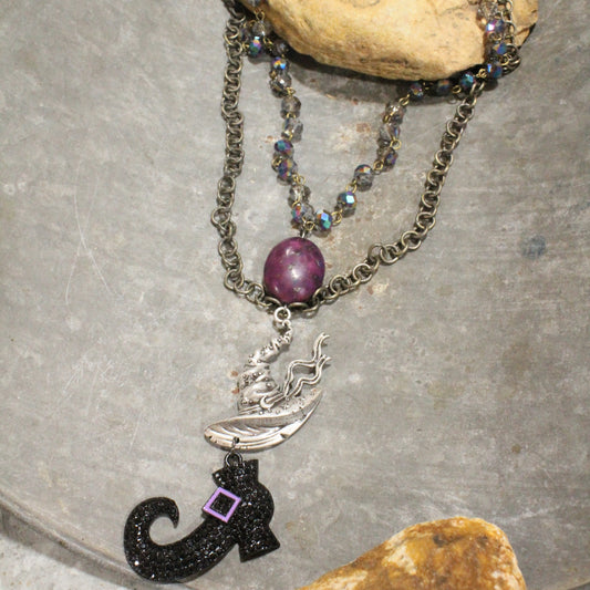 Purple Passion Witch Attire Layered Necklace