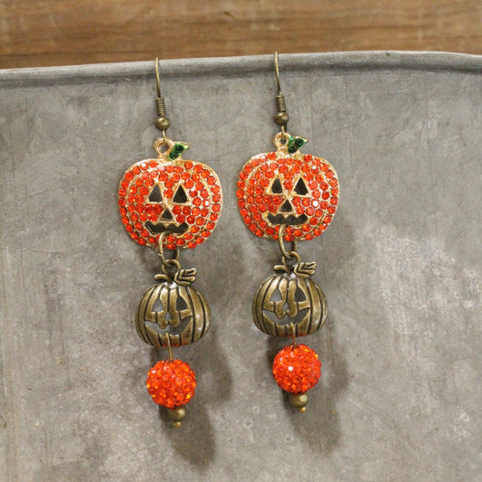 Not Just Jack Pumpkin Dangle Earrings