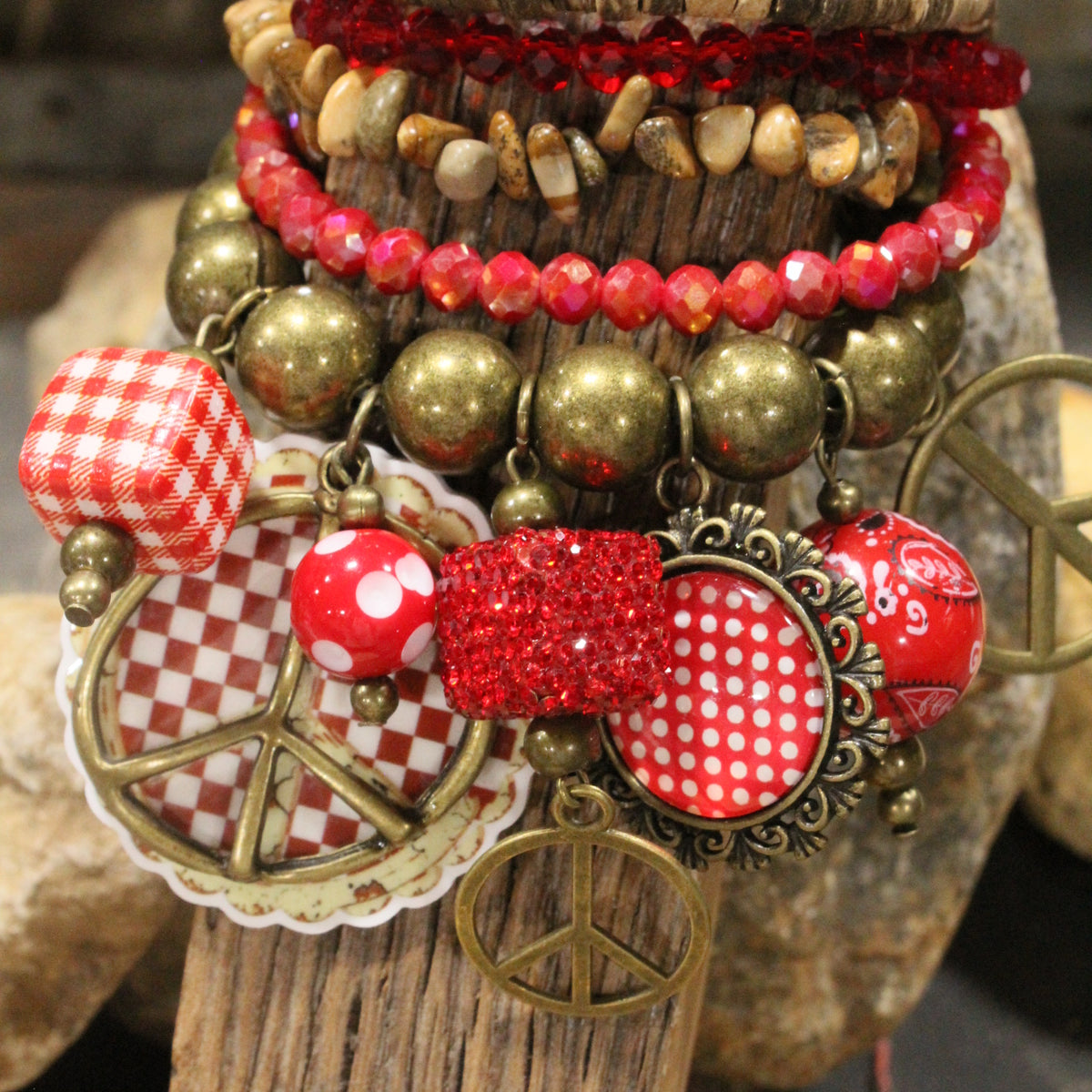 Bandana Baby Red Charm'd Bracelet Set