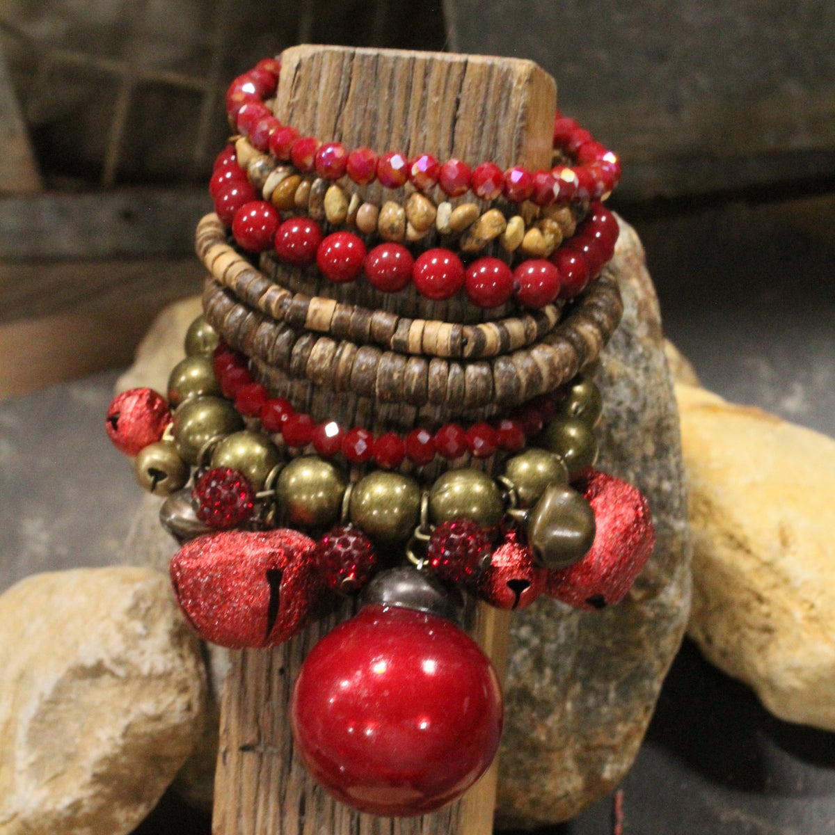 Vintage Christmas Charm'd Bracelet Set