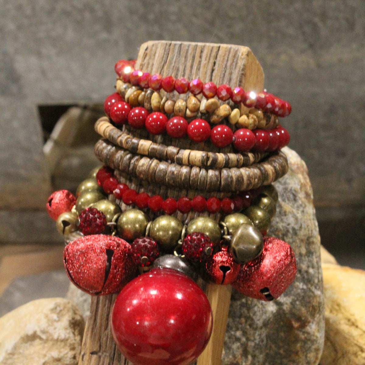 Vintage Christmas Charm'd Bracelet Set